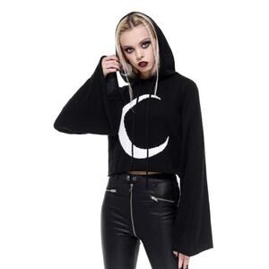 Killstar Knit Sweater Portal Crescent Moon XS